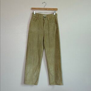 MOTEL Denim Size XS Camel Cotton Corduroy High Waist Wide Leg Trouser Pants Cozy
